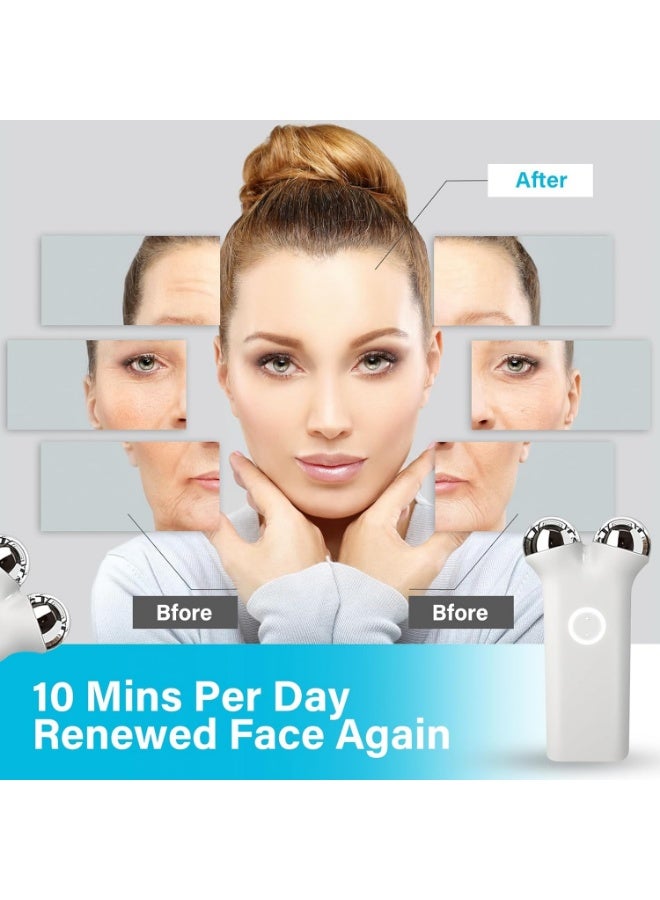 Microcurrent Beauty Device, Anti-Ageing Facial Massager, Smoothes Wrinkles, Firms Skin, Lifts Facial Contours, USB Rechargeable - Image 3